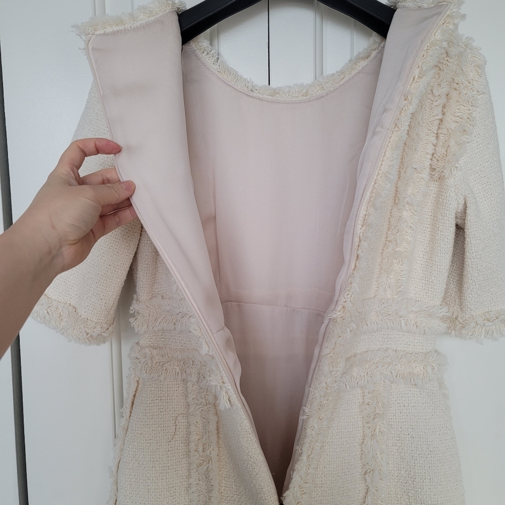 Cream Tweed Dress XS - Picture 5 of 15